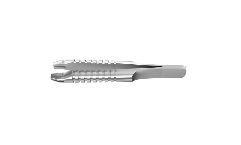 999R 4-0396/SRS Capsulorhexis Forceps with Scale (2.50/5.00 mm), Cross-Action, for 1.50 mm Incisions, Straight Stainless Steel Jaws (8.50 mm), Short Lever (16.00 mm), Short (71 mm) Round Stainless Steel Handle, Length 90 mm