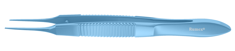 085R 4-058T Bonn Corneal Forceps, Straight, 0.12 mm, 1x2 Teeth, Medium Size, Flat Handle, Length 94 mm, Titanium