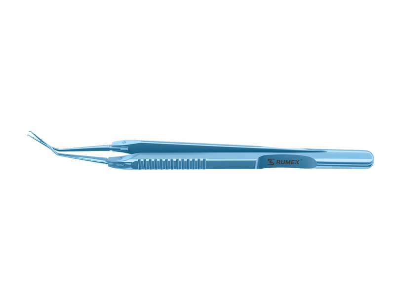 999R 4-03962/LFT Capsulorhexis Forceps with Scale (2.50/5.00 mm), Cross-Action, for 1.50 mm Incisions, Straight Titanium Jaws (8.50 mm), Long Lever (26.00 mm), Long (101 mm) Flat Titanium Handle, Length 130 mm