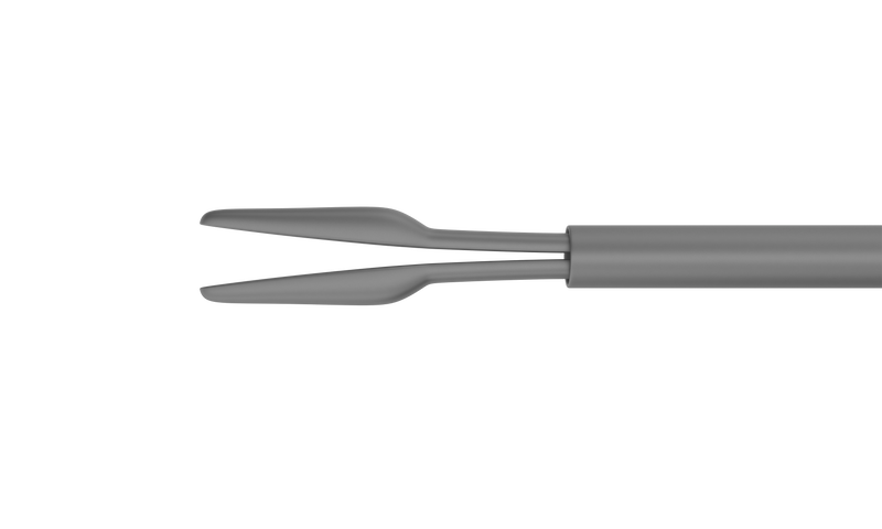 622R 12-301-23H Gripping Forceps with a Sandblasted Platform, Attached to a Universal Handle, with RUMEX Flushing System, 23 Ga