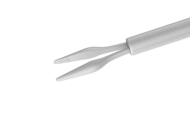 999R 12-301-23D Disposable Gripping Forceps with a Sandblasted Platform, 23 Ga, Stainless Steel, 6 per Box
