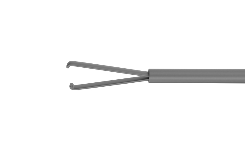 792R 12-4013H End-Grasping  Forceps, Expanded Space Between Branches, Attached to a Universal Handle, with RUMEX Flushing System, 23 Ga
