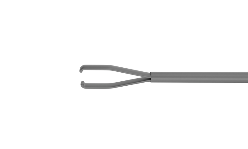 545R 12-4013-25H End-Grasping  Forceps, Expanded Space between Branches, Attached to a Universal Handle, with RUMEX Flushing System, 25 Ga