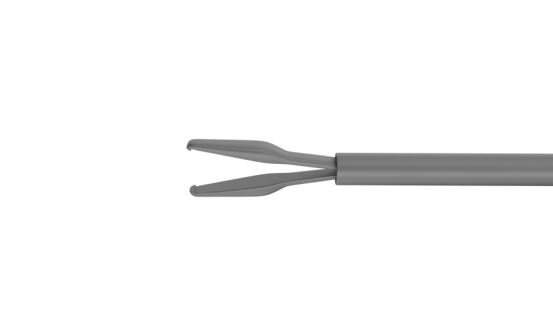 999R 12-402-23H Vitreoretinal End-Gripping Forceps with Nail-Shaped Jaws, Attached to a Universal Handle, with RUMEX Flushing System, 23 Ga