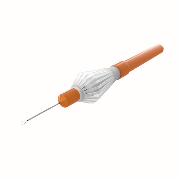 999R 12-410-23DP Disposable Vitreoretinal Eckardt End-Gripping Forceps, 23 Ga, Plastic Handle 360ᵒ, 6 per Box