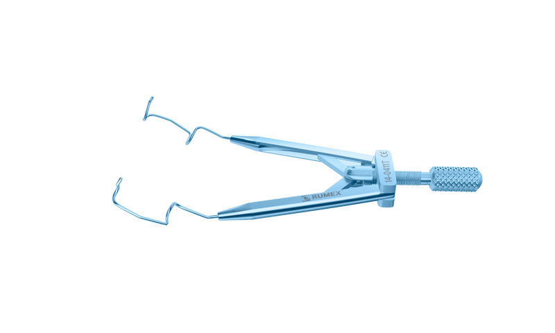 056R 14-0411T Lieberman Nasal Speculum, 14.00 mm V-Shaped Blades, Flat Branches, Adult Size, Length 70 mm, Titanium
