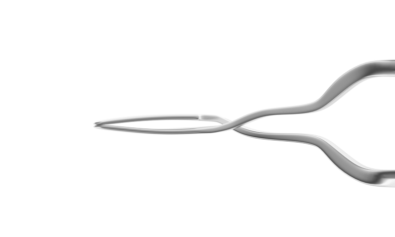 673R 4-2113S MacDonald Style Inserting Forceps, Cross-Action, Length 107 mm, Stainless Steel