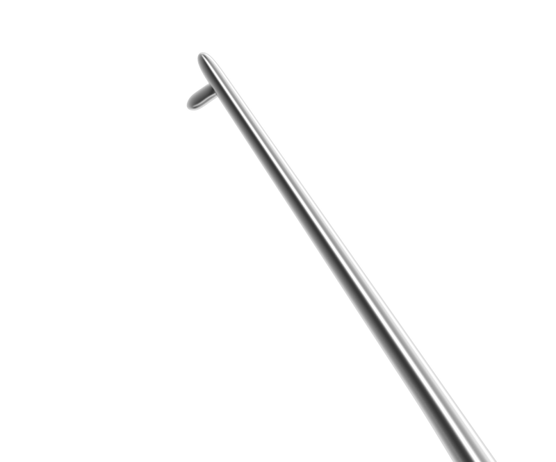 515R 5-036 Fenzl Hook, Angled, Length 121 mm, Round Titanium Handle