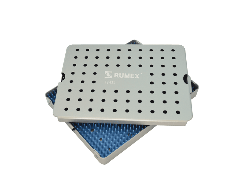 999R 18-331 Aluminum Sterilization Tray with Silicone Mat, 215×165×20, 8.50×6.50×0.80″
