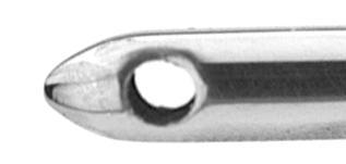 083R 7-081-23 Irrigation Handpiece for Bimanual Technique, Curved, 23 Ga, Two Ports on Side 0.35 mm, Length 105 mm, Titanium Handle