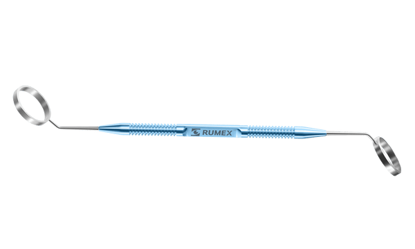 210R 3-0230 Abdullayev Scleral Marker for Keratoplasty, Double-Ended (16.00 mm and 16.50 mm Diameters), Length 153 mm, Round Titanium Handle