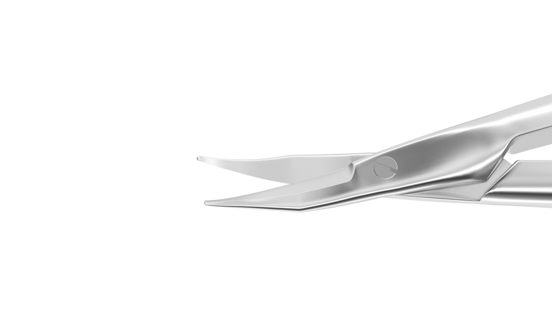 013R 11-040S Westcott Curved Tenotomy Scissors, Blunt Tips, 13.00 mm Blades, Flat Handle, Length 115 mm, Stainless Steel
