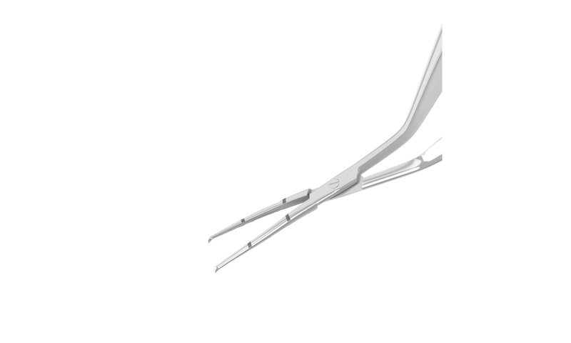 605R 4-0396 Capsulorhexis Forceps with Scale (2.50/5.00 mm), Cross-Action, for 1.50 mm Incisions, Straight Stainless Steel Jaws (8.50 mm), Short Lever (16.00 mm), Medium (91 mm) Flat Titanium Handle, Length 110 mm