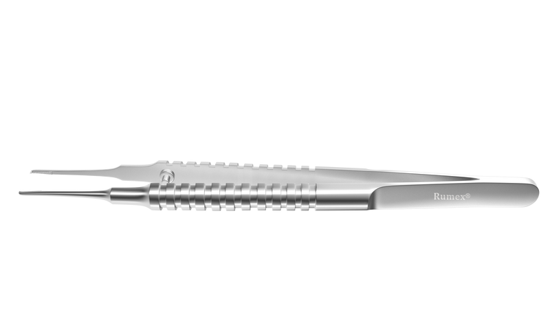 999R 4-055S Catalano Corneal Forceps, 0.12 mm, 1x2 Teeth, Round Handle, Length 105 mm, Stainless Steel