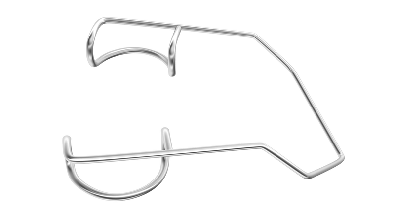 567R 14-024S Barraquer Wire Speculum, Temporal, Infant Size, 10.00 mm Blades, Length 38 mm, Stainless Steel