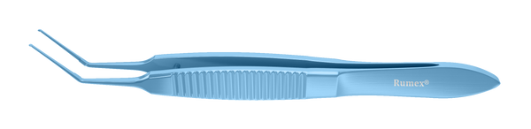 076R 4-030T Utrata Capsulorhexis Forceps, Regular Tips, 11.50 mm Straight Jaws, Flat Handle, Length 82 mm, Titanium