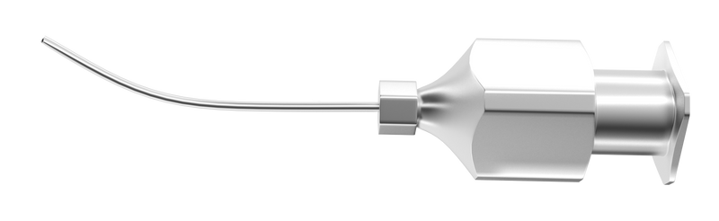 870R 15-013-19 Sub-Tenon's Anesthesia Cannula, Curved, Flattened Tip, 19 Ga x 25 mm, Front Opening