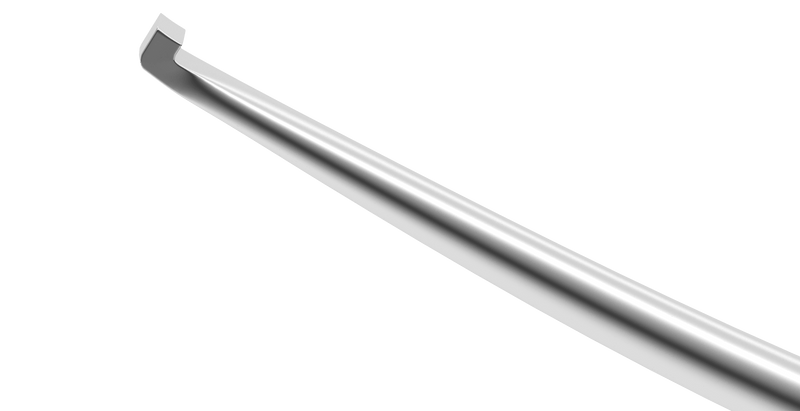 274R 13-182 John Dexatome DMEK/DSAEK Spatula, Strongly Vaulted Shaft, Length 119 mm, Round Titanium Handle
