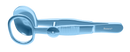 325R 4-1907T Desmarres Chalazion Forceps, Small, 19.80 x 10.40 mm Platform, Length 90 mm, Titanium