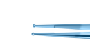 188R 4-2301T Fechtner Conjunctiva Forceps, Delicate Ring Jaws, Flat Handle, Length 108 mm, Titanium