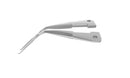 999R 4-0396/LR Capsulorhexis Forceps with Scale (2.50/5.00 mm), Cross-Action, for 1.50 mm Incisions, Straight Stainless Steel Jaws (8.50 mm), Short Lever (16.00 mm), Long (101 mm) Round Titanium Handle, Length 120 mm