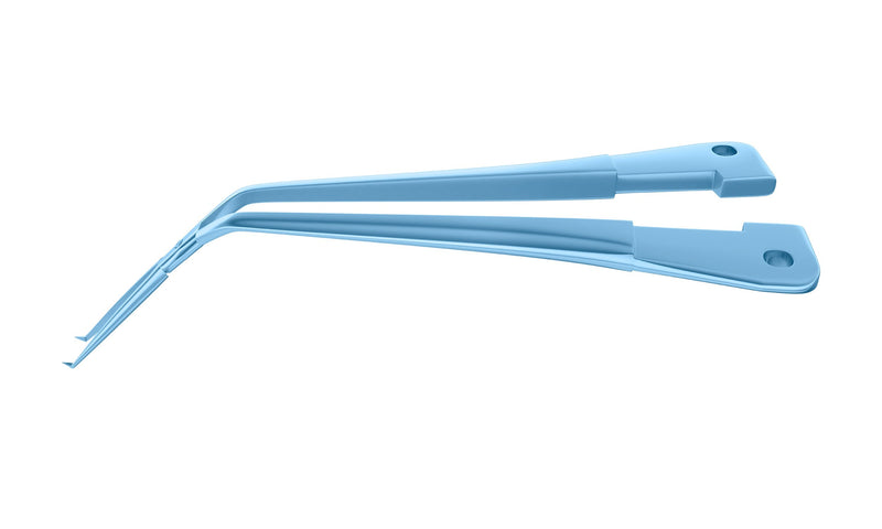 999R 4-03962/LFT Capsulorhexis Forceps with Scale (2.50/5.00 mm), Cross-Action, for 1.50 mm Incisions, Straight Titanium Jaws (8.50 mm), Long Lever (26.00 mm), Long (101 mm) Flat Titanium Handle, Length 130 mm