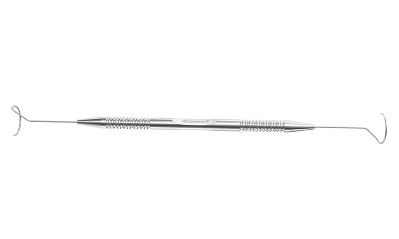 999R 9-031S Pigtail Lacrimal Probe, 8.00 mm Probes with Holes, Polished Tip, Round Handle, Length 125 mm, Stainless Steel