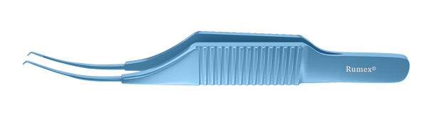 273R 4-0505T Micro Colibri Corneal Forceps, 0.12 mm, 1x2 Teeth, Flat Handle, Length 73 mm, Titanium