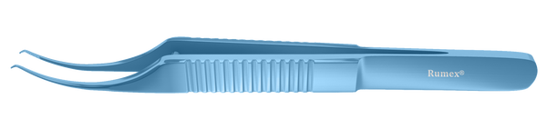 443R 4-053T Colibri-Bonn Corneal Forceps, 0.12 mm, 1x2 Teeth, 5.00 mm Platform, Flat Handle, Length 115 mm, Titanium