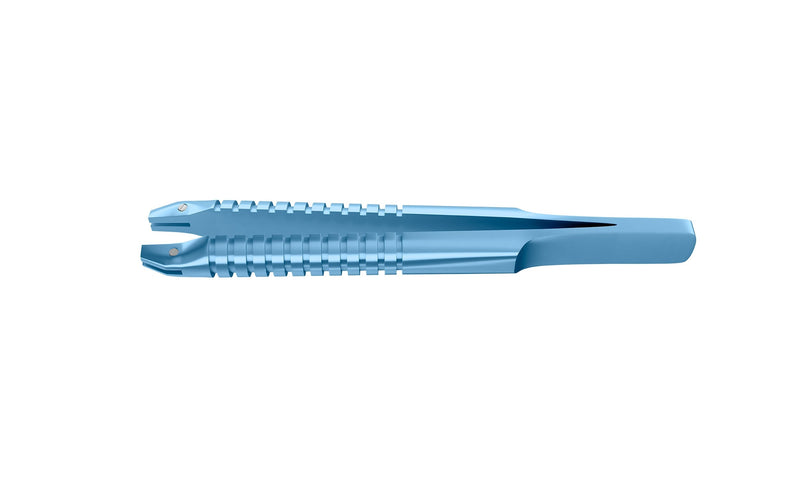 999R 4-03962/MR Capsulorhexis Forceps with Scale (2.50/5.00 mm), Cross-Action, for 1.50 mm Incisions, Straight Stainless Steel Jaws (8.50 mm), Long Lever (26.00 mm), Medium (91 mm) Round Titanium Handle, Length 120 mm